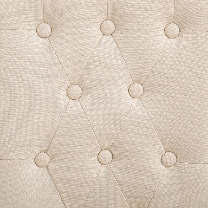 vidaXL Dining Chairs 4 pcs Cream Fabric - 16.5" x 20.3" x 37.4"