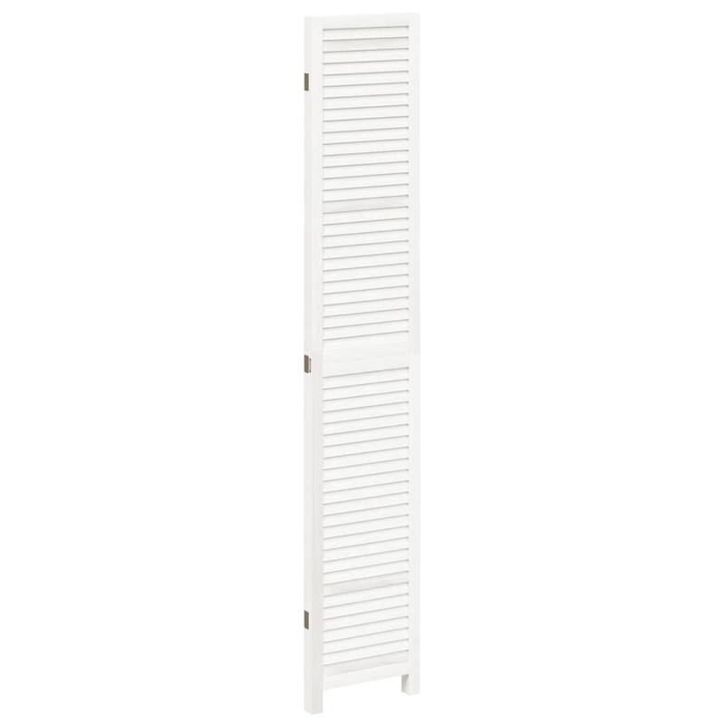 vidaXL Room Divider Privacy Screen Living Room White Solid Wood Paulownia