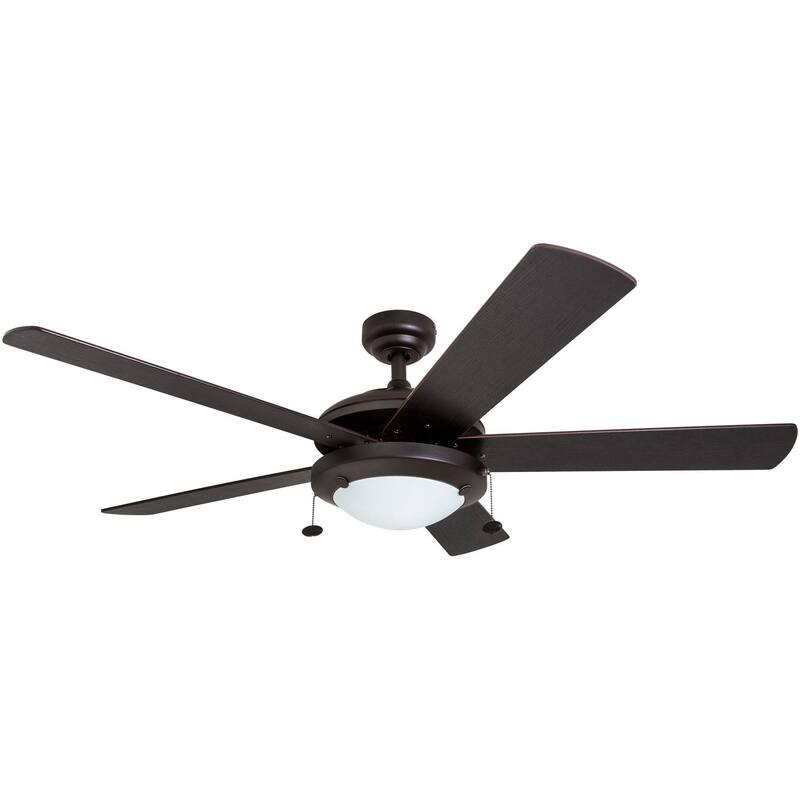 52" Prominence Home Bolivar Farmhouse Ceiling Fan with Light and Pull Chains - 52-inch