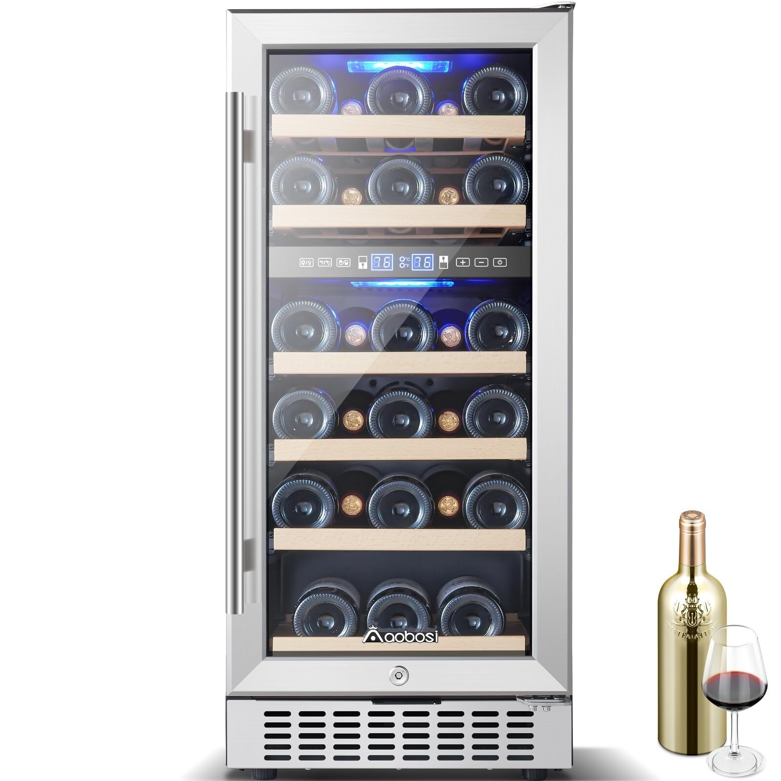 Wine aging fridge top