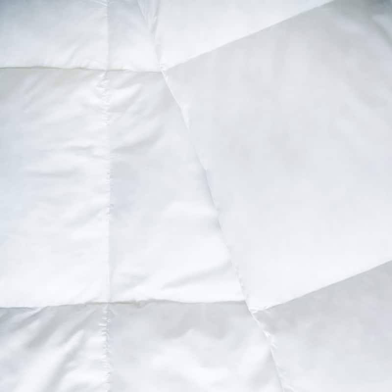 Highland Feather Summer Lightweight Airy White Goose Down Comforter - Tencel Organic Cotton Shell