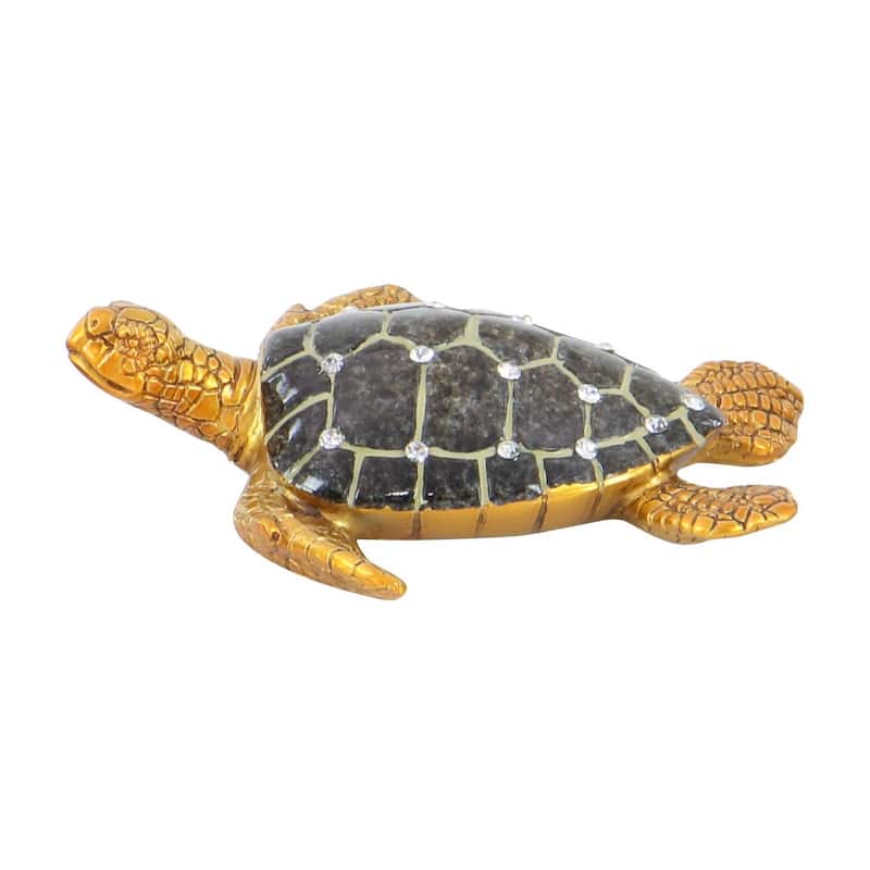 Polystone Turtle Decorative Sculpture - Set of 3 Brown - Roche River Decor