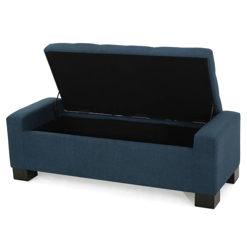 Storage Bench Upholstered Seat, End of Bed Bench Ottoman