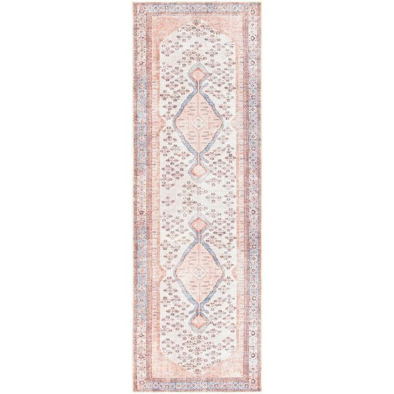 Livabliss Vintage Amelie Medallion Washable Area Rug