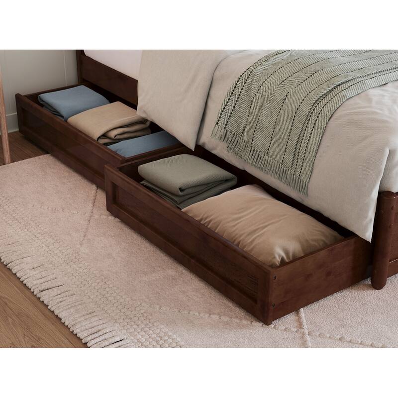 Lucia Platform Bed with Panel Footboard and Storage Drawers