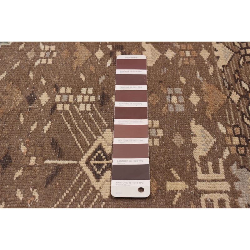 ECARPETGALLERY Hand-knotted Antalya Vintage Brown Wool Rug - 4'5 x 6'9
