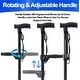 preview thumbnail 4 of 6, Walking Stick Cane w/ Quad Four Prong Base, Adjustable Rotatable Second Support Handle & 10 Height Adjustments