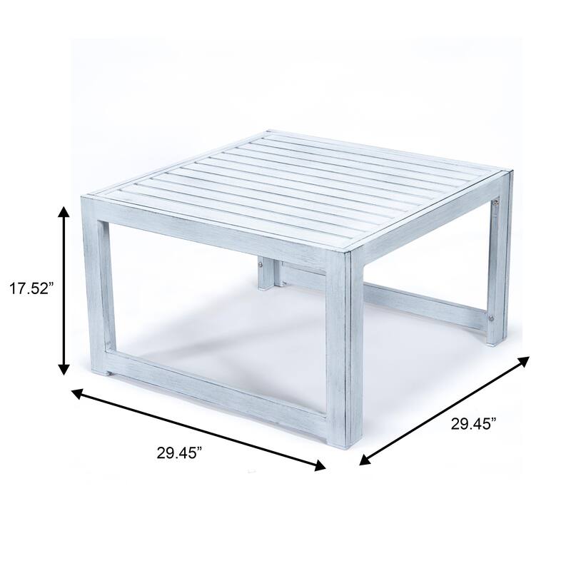 Chelsea All-Weather Aluminum Frame Patio Side Table Rust Resistant for Home and Garden