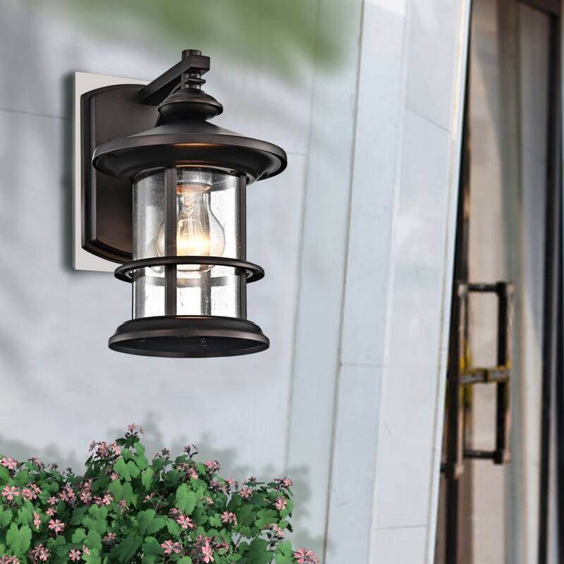 Belle 1 Light Transitional Outdoor Wall Lantern in 2 Pack
