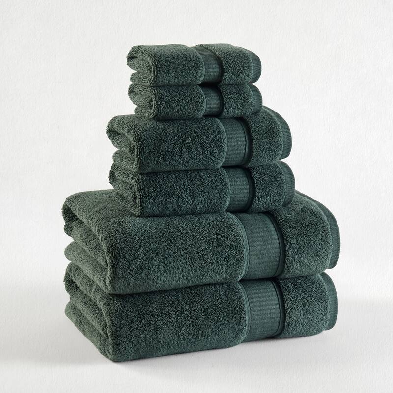 J. Queen New York Belmore Luxury 6 Piece Towel Set - Seaweed