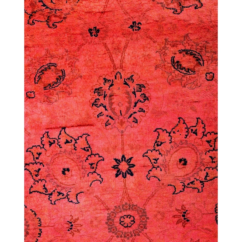 Fine Vibrance, One-of-a-Kind Hand-Knotted Runner Rug - Orange, 2' 7" x 15' 10" - 2' 7" x 15' 10"