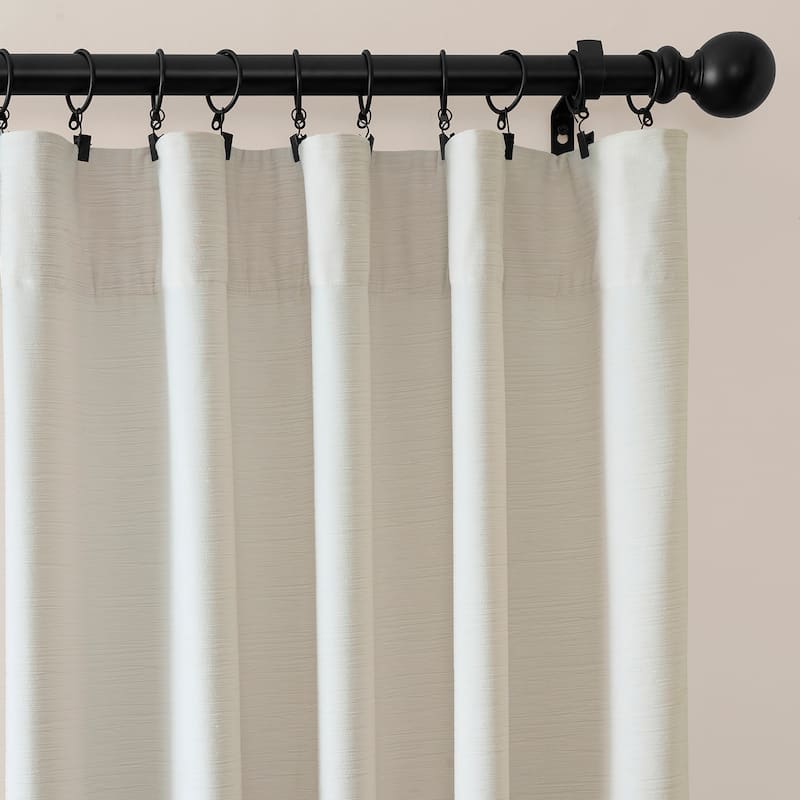 Exclusive Fabrics Ravello Burnout Velvet Curtains (1 Panel) Room Darkening Curtains For Bedroom & Living Room Curtains - 50 X 108 - Off-White