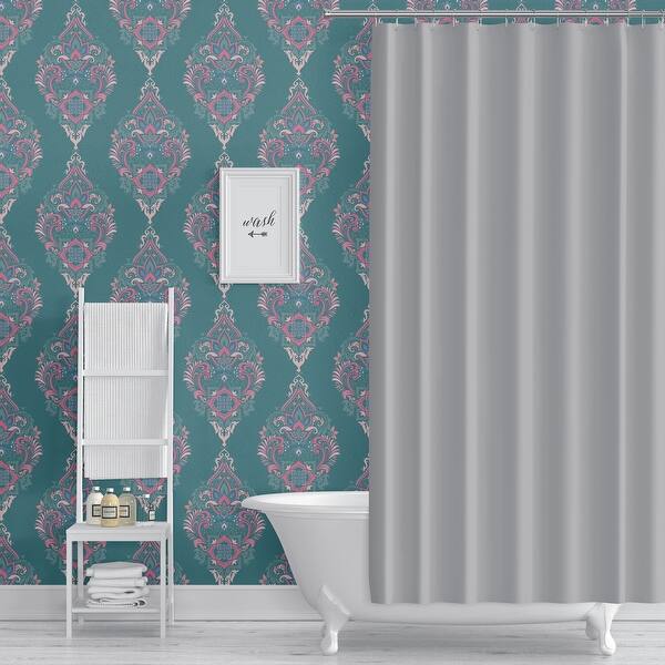 Shop Boho Damask Green Peel And Stick Wallpaper By Kavka Designs 2 X 16 On Sale Overstock 31638071