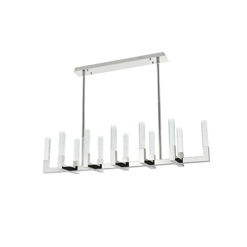 Elegant Lighting 1030G54 Noemi 54" Wide LED Crystal Linear Pendant