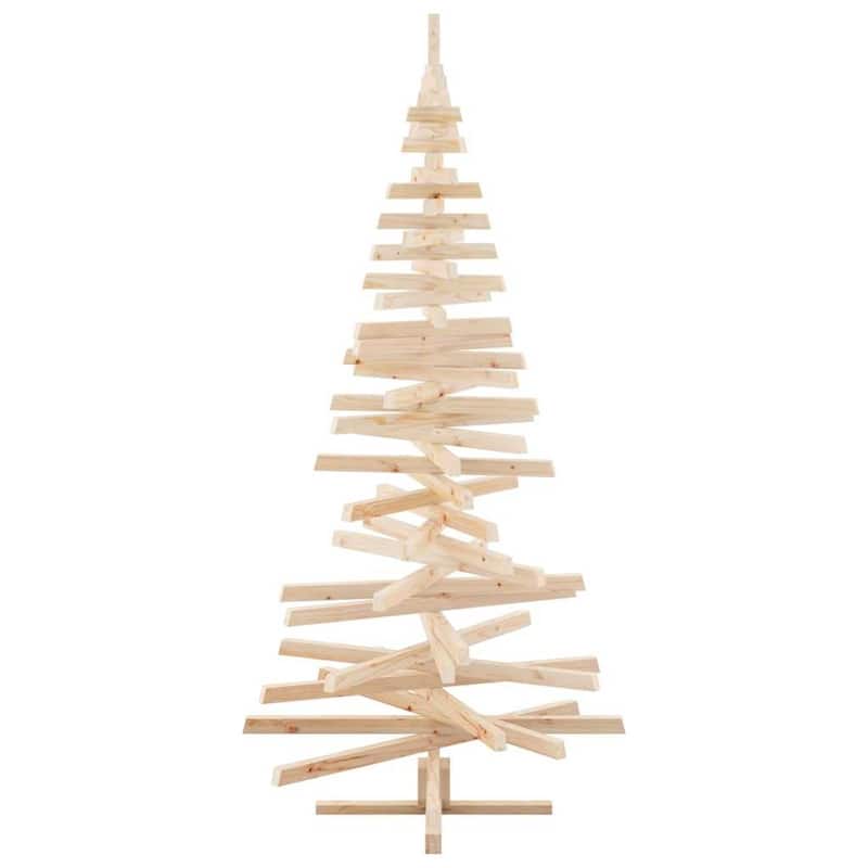 vidaXL Christmas Trees with Stand Natural/Brown Solid pine wood