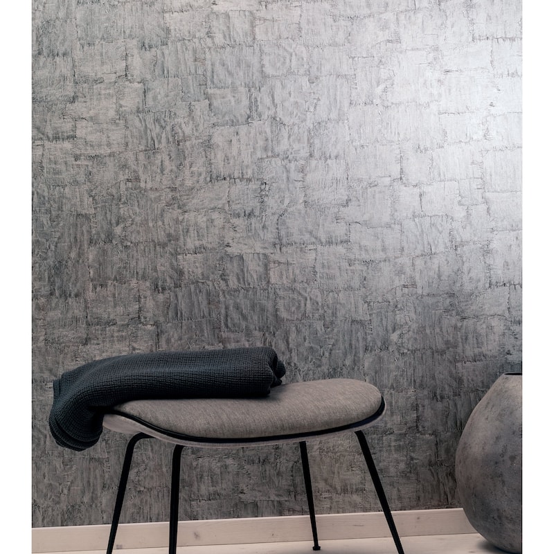 Galerie Wallcoverings Air Collection Torn Bark Sheen Textured Wallpaper Roll