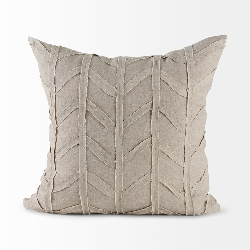 Ivivva 14L x 26W Beige Fabric Textured Decorative Pillow Cover