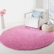 preview thumbnail 75 of 140, SAFAVIEH August Shag Solid 1.2-inch Thick Area Rug 6'7" Round - Pink