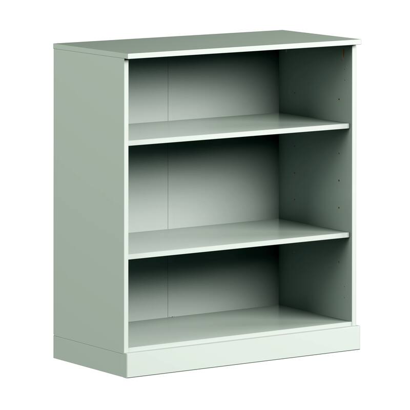 Palace Imports 100% Solid Wood 3-Shelf Bookcase, Adjustable Shelves, 32" Wide, 35.75" Tall