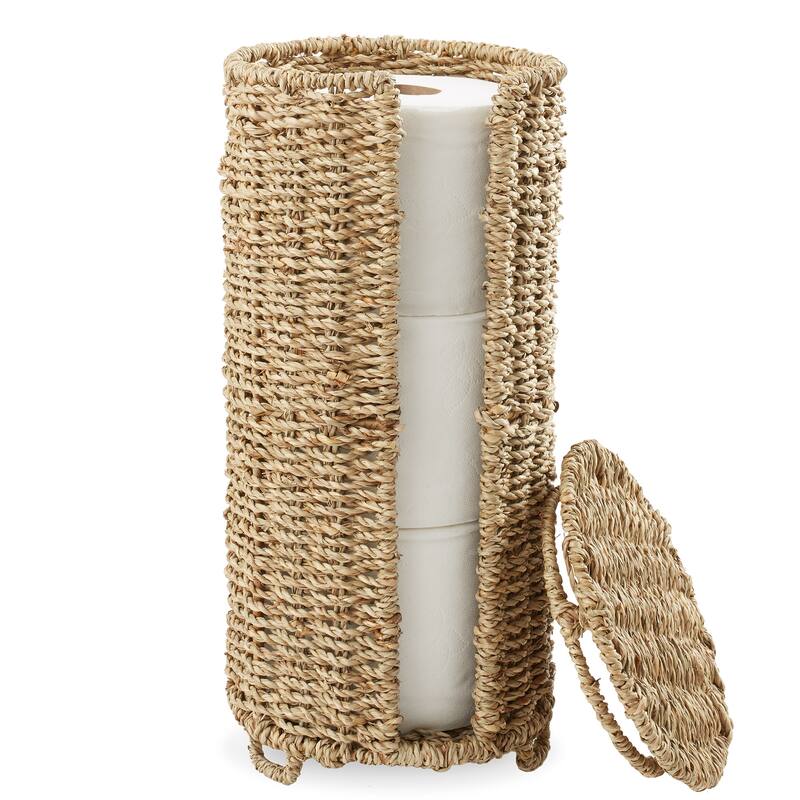 Toilet Paper Roll Holder Stand Bathroom Tissue Storage