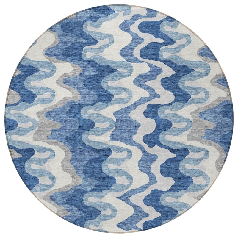 HomeRoots Abstract Transitional Rectangle Outdoor Rug
