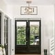 preview thumbnail 36 of 61, Zjvaive 3-Light Rectangular Semi Flush Mount Ceiling Light Farmhouse Metal Cage Light Fixture