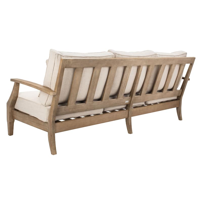 SAFAVIEH Couture Martinique Wood Patio Sofa - 82"W x 35"D x 32"H
