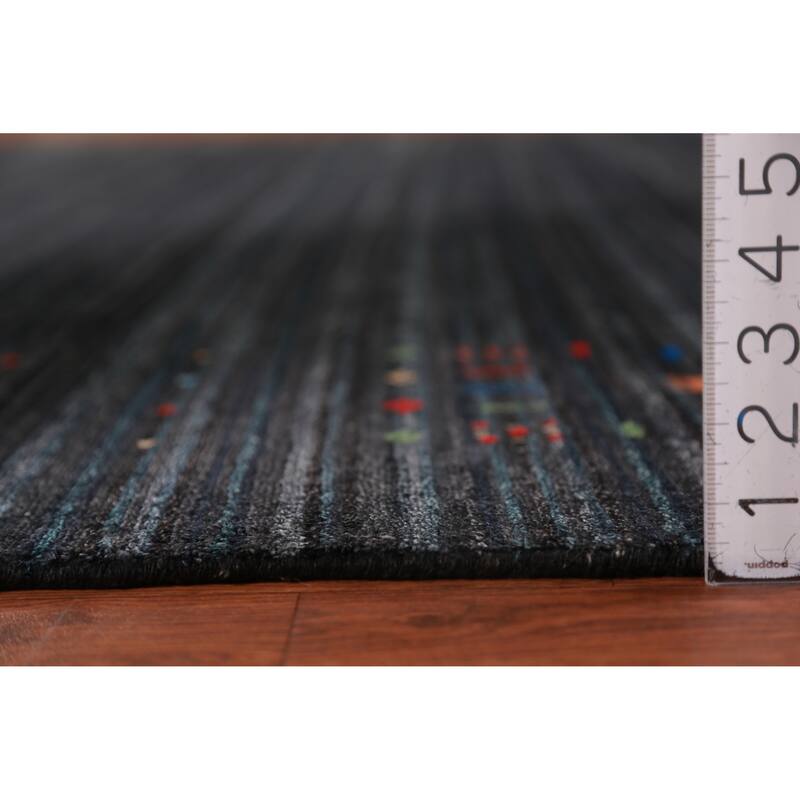 Gabbeh Indian Area Rug Handmade Bedroom Silk Carpet - 7'9" x 9'11"