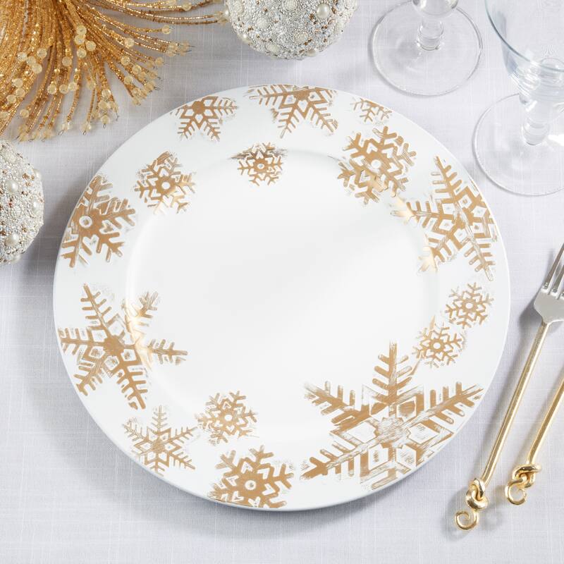 Charger Plates With Snowflake Design (Set of 4)