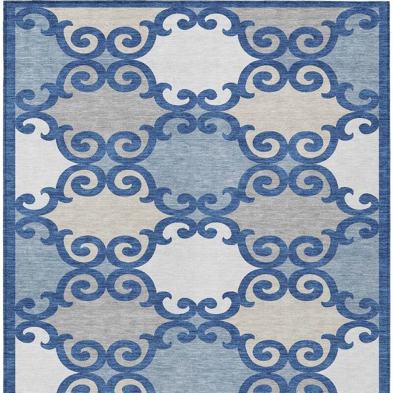 HomeRoots Trellis Transitional Rectangle Outdoor Rug