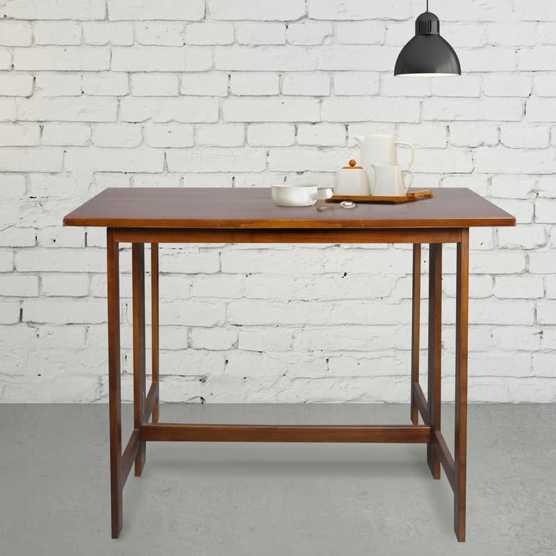 Solid Wood Flip-Top Folding Console to Dining Convertible Table - 40"W x 28"D x 30"H