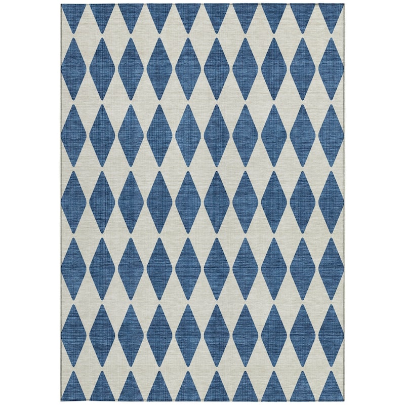 HomeRoots Geometric Transitional Rectangle Outdoor Rug