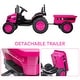 preview thumbnail 17 of 17, 12V Electric Ride-On Tractor for Kids with Trailer, Remote Control, Music, LED Lights, Battery Powered Toy Vehicle