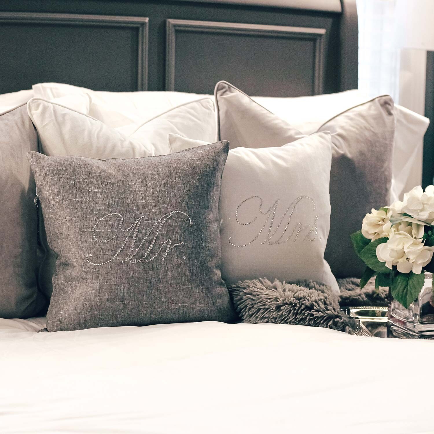 Sparkles Home Rhinestone Mr. Mrs. Pillow Set Bed Bath Beyond 33938236