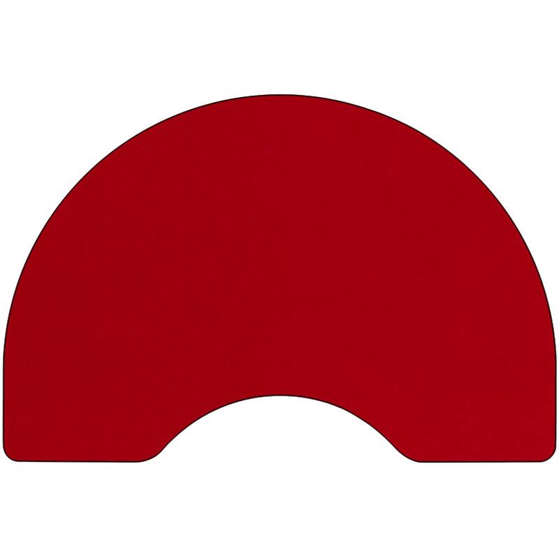 48''W x 72''L Kidney Thermal Laminate Activity Table - Adjustable Legs