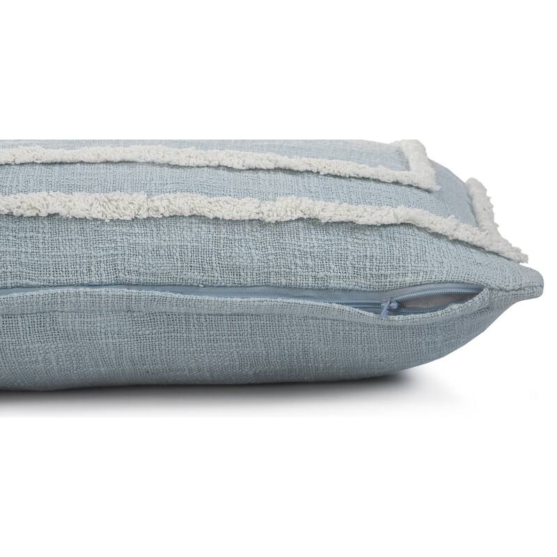 Sevita Modern Tufted Sky Blue Throw Pillow