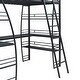 preview thumbnail 9 of 10, Twin Size Loft Bed with 4-Layer Shelves, L-Shaped Desk, Metal Frame, USB Ports, and Wireless Charging