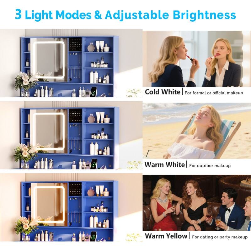 Particle Board Veneered , 2 Drawers, 1 Glass Door, Left and Right 2-tier Shelves, Glass Tabletop, Dressing Table - N/A