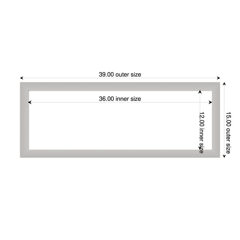 Amanti Art Low Luster Silver Framed Dry Erase Magnetic Board - 39 x 15 in