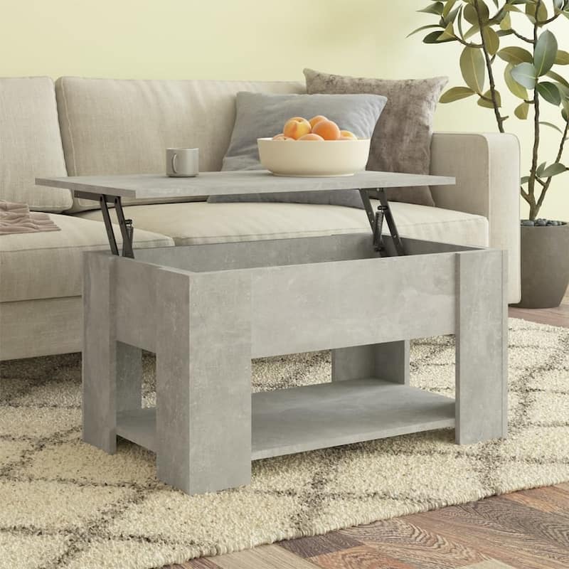 vidaXL Coffee Table Lift Top End Table Accent Side Sofa Table Engineered Wood - 31.1" x 19.3" x 16.1"
