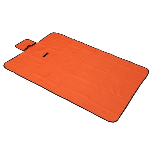 slide 2 of 6, 59" x 39" Outdoor Picnic Blanket Waterproof Foldable Beach Mat Orange