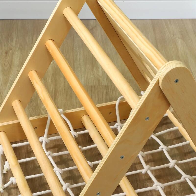 7-in-1 Toddler Climbing Triangle Set with Arch Ramp Climber for Indoor Active Play and Motor Skills