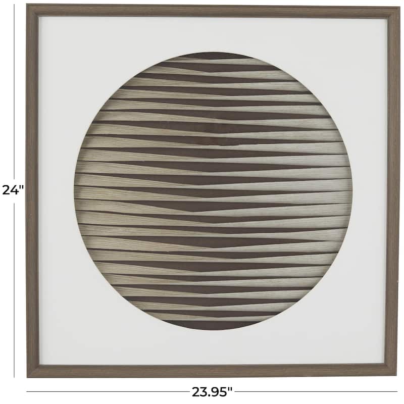 Paper Geometric 3D Weaved Shadow Box - Brown or Dark Brown - Roche River Decor