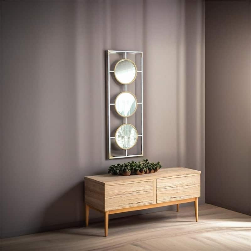 Gold And White Frame With Mirror - Gold+White