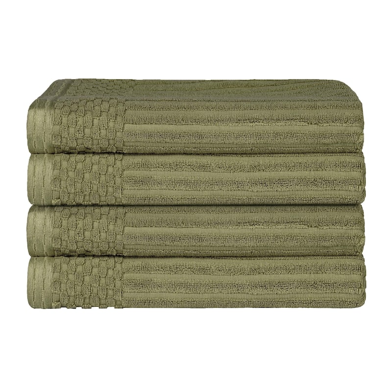 Superior Soho Ribbed Cotton Bath Towel Set of 4