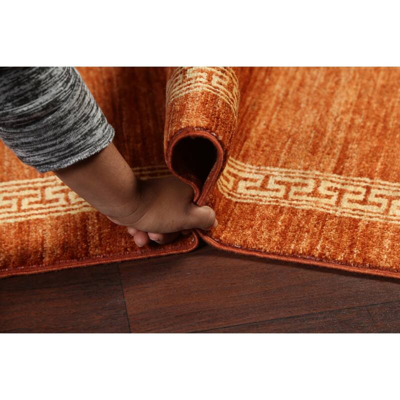 Orange Gabbeh Kashkoli Runner Rug Wool Hand-knotted Oriental Carpet - 2'7" x 9'3"