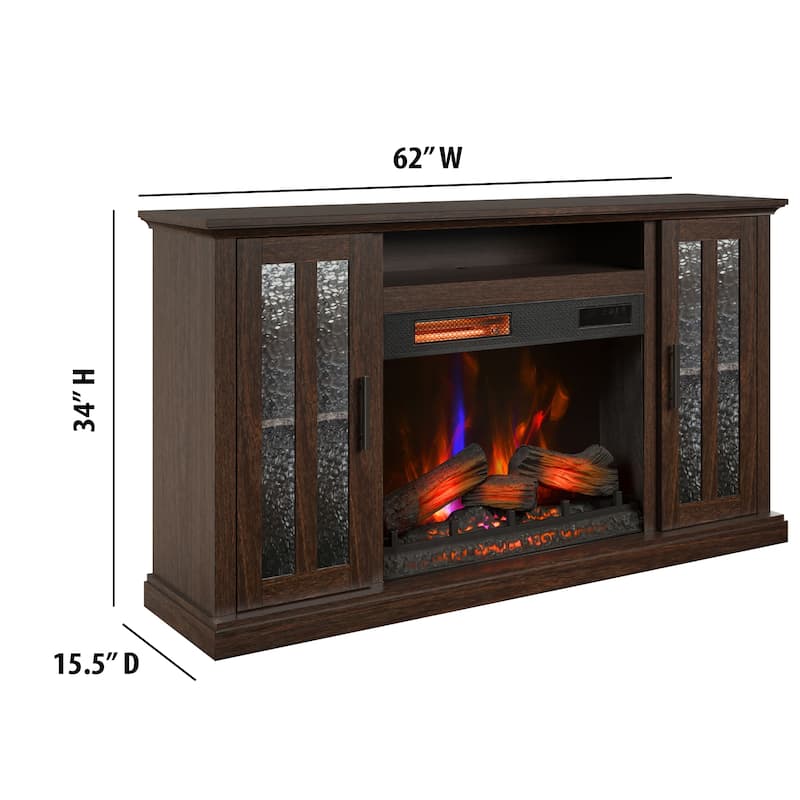 duraflame® Electric Fireplace TV Stand, Stromburg Oak