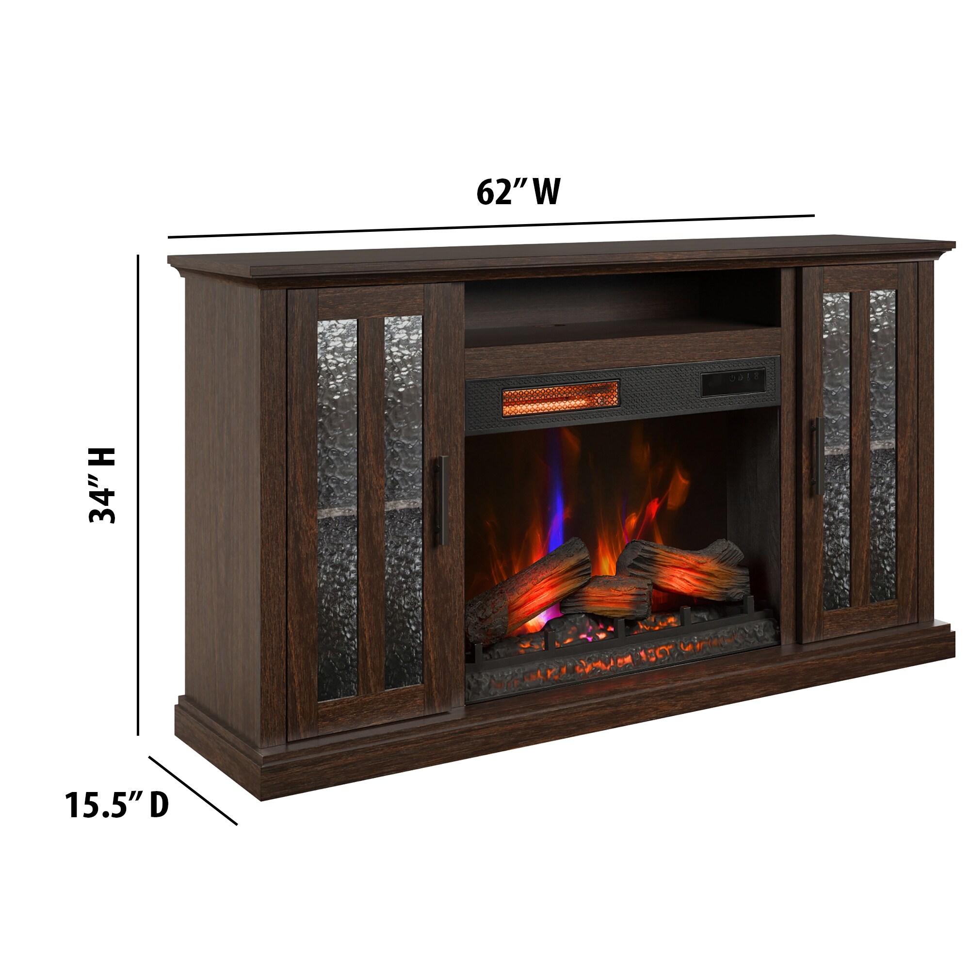 duraflame® Electric Fireplace TV Stand, Farmhouse Media Mantel