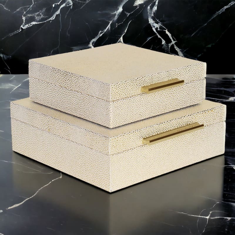 Lusan Black Vinyl Decorative Box Set