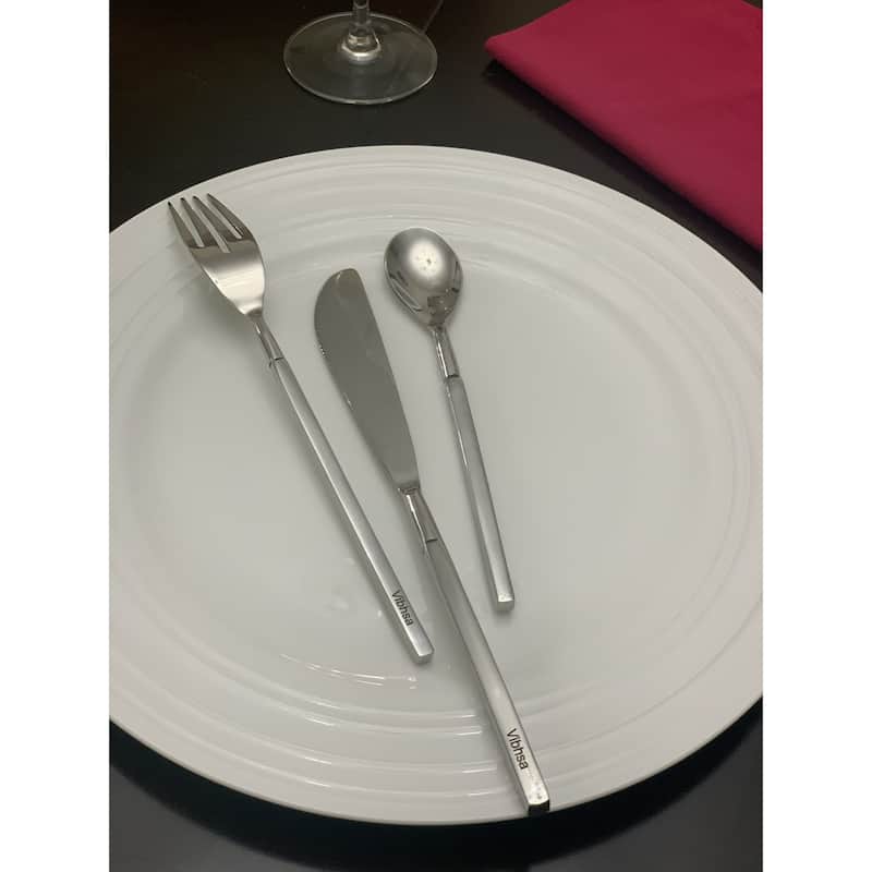 Vibhsa 18-PC Flatware Set (Dinner Knife, Dinner Fork, Dessert Spoon)